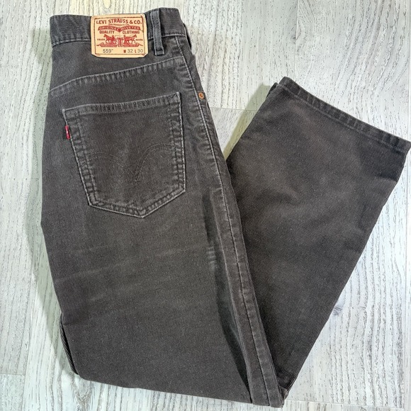 Levi's Other - Vtg Levis 559 Corduroy Jeans Brown‎ Relaxed Fit Straight Red Tab Y2K 32x30 HK